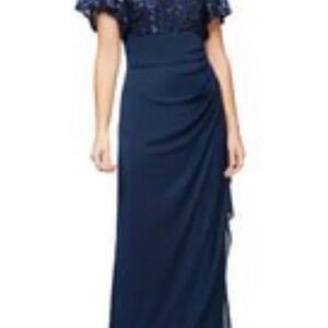 21. DJ-JAZ Navy Sequin Empire Dress